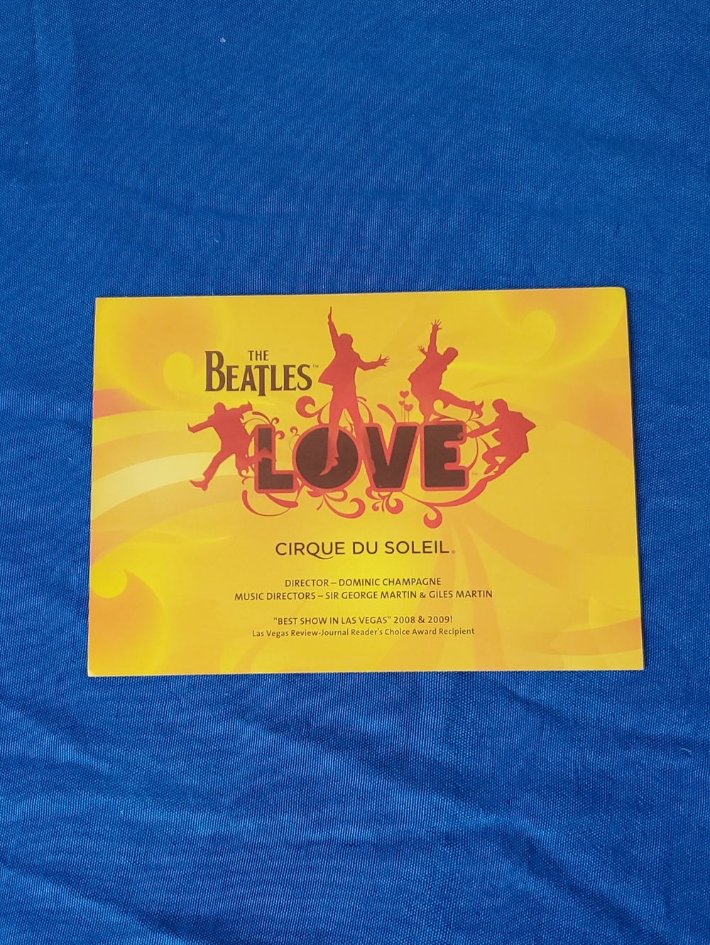 The Beatles LOVE Cirque du Soleil Vintage 2009 Las Vegas Show Postcard